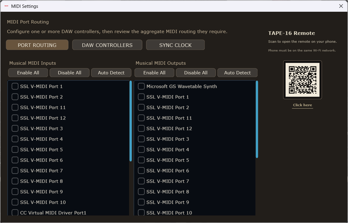 MIDI I/O Port Routing MIDI I/O Port Routing