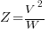 Z=V^2/W