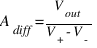 A_diff=V_out/{V_{+}-V_{-}}